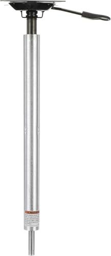 Attwood Lock’N-Pin ¾-inch Pin Post for Boat Seats, Height Adjustable 24-30 Inches, Power Pedestal, 1.77-Inch Diameter Brushed Aluminum, Non-Threaded, with Seat Mount, SP-3204