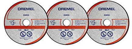 Dremel DSM510 Dischi da Taglio, 20 mm, per Metallo, 3 Pezzi