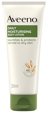 Aveeno Daily Moisturising Body Lotion (1x 200ml), Hydrating Lotion Enriched with Nourishing Colloidal Oatmeal, Gentle Body Moisturiser Suitable for Sensitive and Dry Skin