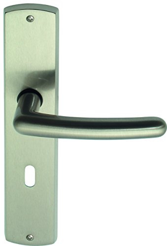 Alpertec Isabella - LS Messing Edelstahlfarbig poliert/Messing Edelstahlfarbig satiniert für Zimmertüren, 32987903