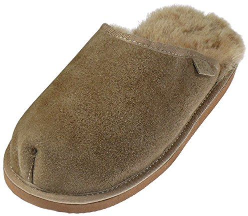 Harrys-Collection Extra Dicke Lammfell Pantoffeln für Herren