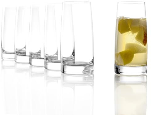 Stölzle Lausitz Vasos Highball Pequeños Experience Juego de 6 360ml – Vasos Elegantes para Agua Cócteles y Zumos – Vasos de Cóctel de Cristal de Alta Calidad – Resistentes a Golpes y Lavavajillas