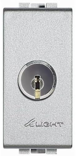 Bticino Livinglight Interruttore Bipolare a Chiave, Grigio Tech