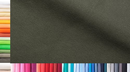 Bündchenstoff XXL als Meterware|doppelt: 75cm breit|einfach: 150cm breit|Farbe: 15 Olivgrün|0,25m lang|96% Baumwolle, 4% Elasthan|Jersey|1buy3|Grundpreis pro qm: € 15,97