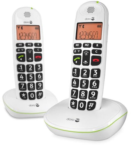 Doro PhoneEasy 100w duo Telefono DECT Bianco Identificatore di chiamata
