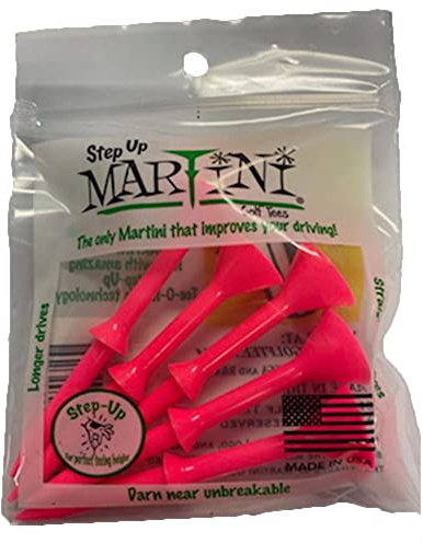 Martini Step-Up Golf Tees - Virtually Unbreakable - Pink