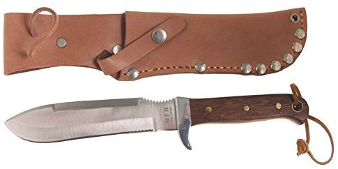 BW Fallschirmspringermesser Kappmesser Messer Lederscheide Holzgriff neu