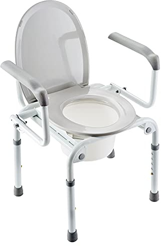 Rialzo per WC con Coperchio - Invacare Izzo H340 - Rialzo WC per Disabili e Anziani - Rialzo Water Stabilizzante e Resistente