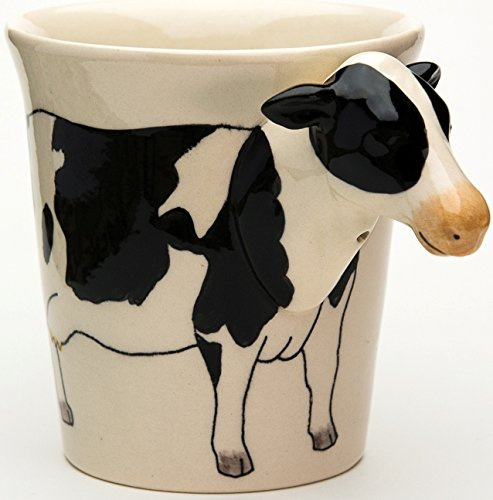 B2SEE Vache/Taureau Mug/Tasse Motif animaux/animal 3d/Vache/Fermée ceramique fait main enfant femme garcon fille