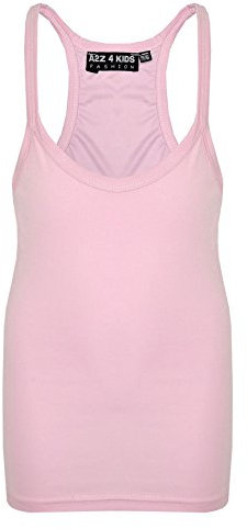A2Z 4 Kids Mädchen Vest Kinder Stilvoll Racer Back Mode - Racer Vest Baby Pink 11-12