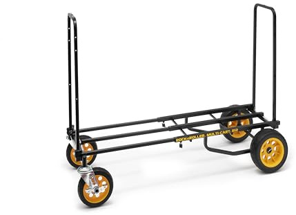 Rock-N-Roller R12RT (All Terrain) 8-in-1 Folding Multi-Cart/Hand Truck/Dolly/Platform Cart/34 to 52 Telescoping Frame/500 lbs. Load Capacity, Black