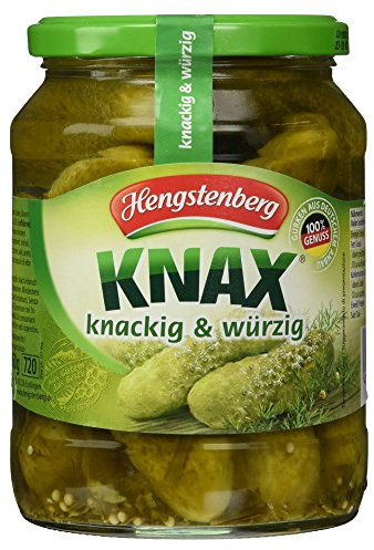 Hengstenb. Gewürzgurken 720ml Glas, Abtropfgewicht 360g