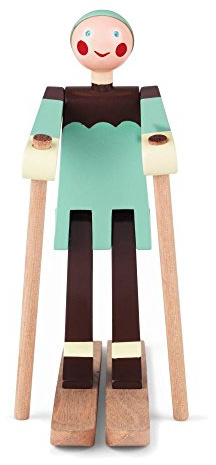 Kay Bojesen Boje Skiläufer Figuren 16 cm Holzfiguren Originaldesign, Multi