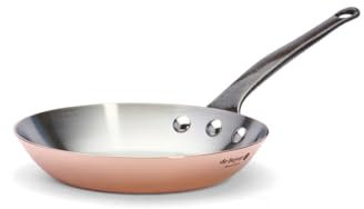 De Buyer - Poêle à frire en cuivre INOCUIVRE avec queue en fonte d'acier - Diamètre 20 cm -