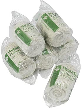 Safety First Aid Group Crepe Cotton Bandages 5 cm x 4.5 m (Pack of 6)