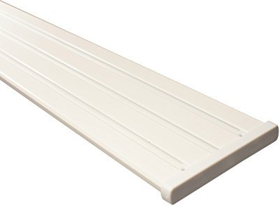 iso-design Gardinenschiene 3 und 4 läufig aus Aluminium in weiß, 240 cm (2 x 120 cm)