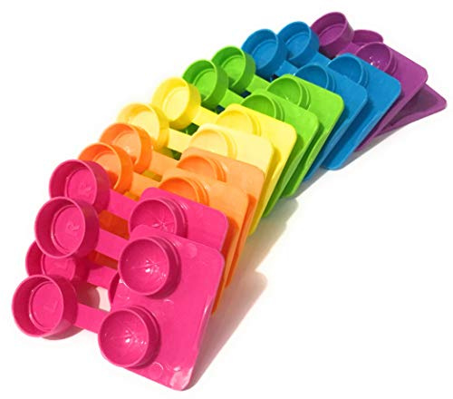 Amcon Contact Lenses Cases Flat Ribbed Extra Deep Well - Assorted, 12 Pack Mix