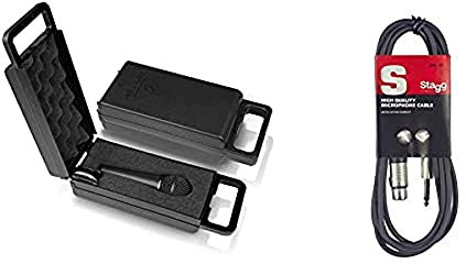 Behringer XM8500 Ultravoice Dynamic Cardioid Vocal Microphone & Stagg 6m XLR to Phono Plug Microphone Cable