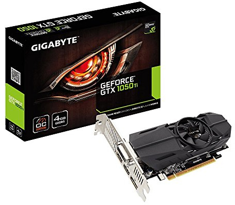 Gigabyte GeForce GTX 1050 Ti OC Low Profile 4G GeForce GTX 1050 Ti 4GB GDDR5 - graphics cards (NVIDIA, GeForce GTX 1050 Ti, 7680 x 4320 pixels, 1303 MHz, 1417 MHz, 7680 x 4320 pixels), Black