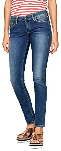 Pepe Jeans London Women's Soho Slim Fit Mid Waist Jeans
