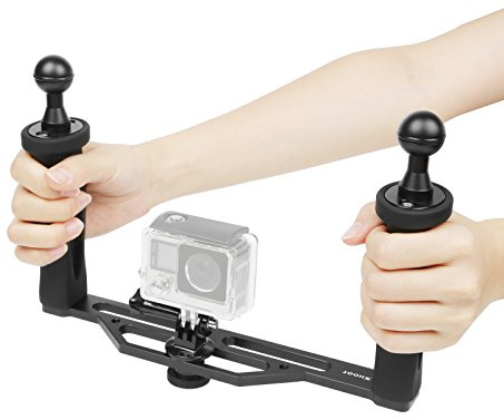 SHOOT Alluminio Subacquea Bracci Stabilizzatori con Ball Diametro 2,5 cm per Supporto a luce Compatibile GoPro OSMO con 1/4 buco della vite
