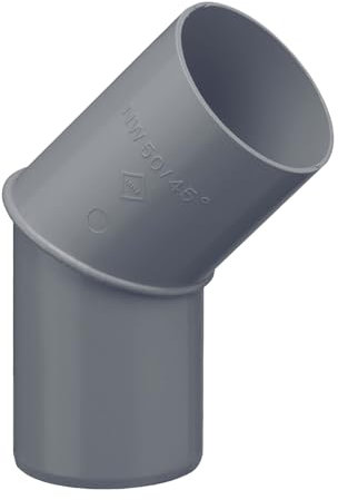 INEFA Coude Descente 45° PVC 75mm Anthracite Raccord Tuyau Pluvial Montage Facile