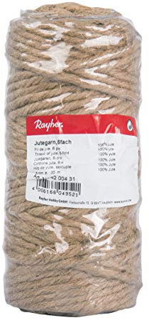 Rayher 4200431 Hilo de Yute, sextuple, 6mm ø