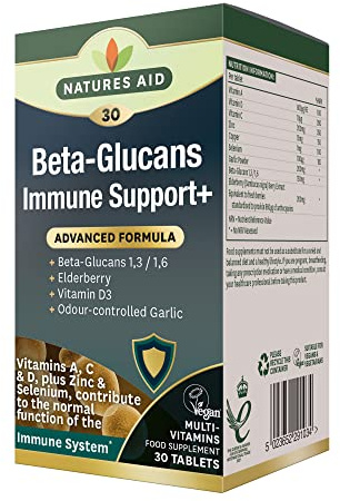 Natures Aid Beta Glucans Immune Support Supplement – 30 Tablets