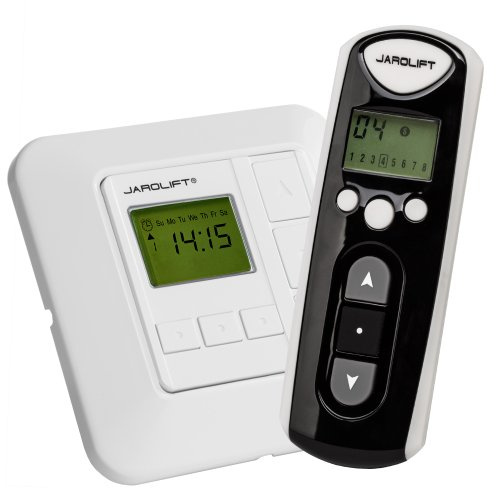 Jarolift TDRRT-01W Sevenlogic Comfort - Módulo de reloj con temporizador para motores de persianas (incluye mando a distancia TDRC 08)