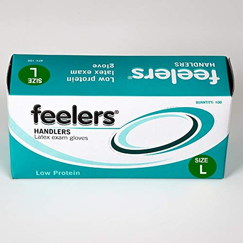 Feelers Powder Free Vinyl AQL 4.0 Exam Gloves - Large - Pack of 100