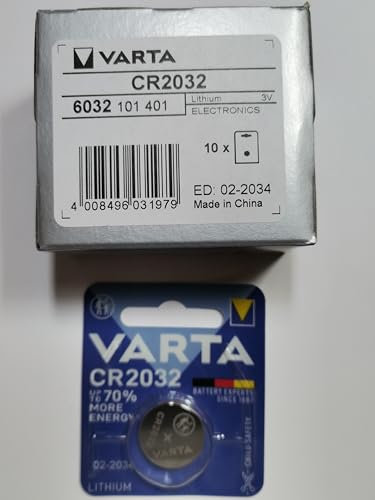 VARTA 10 piles bouton au Lithium (6032), pile Cr 2032-1 Bl Varta (6032)