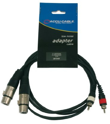 Accu Cable AC-2XF-2R/1,5 Câble 2 x XLR femelle/2 x RCA 1,5 m