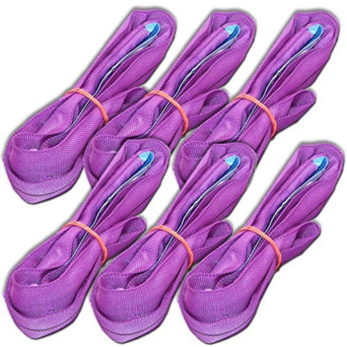 6 Stück PROFI Rundschlingen 1t 1m Umfang Hebebänder Hebeschlingen ENorm1492-2 Lila