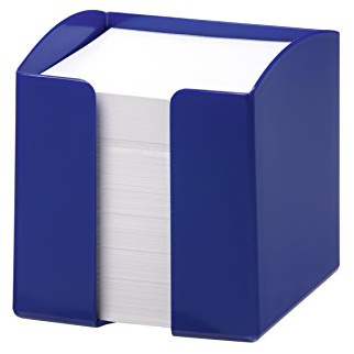 Durable Zettelkasten Trend, opak blau, 1701682040 | Notizzettelhalter f%r 90x90 mm Papier, Mae 100x100x100 mm, blickdichtes Polystyrol, Schreibtischk%cher