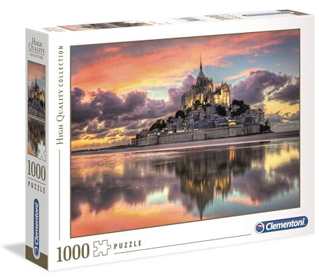 Clementoni 39367 Der wunderschöne Mont Saint-Michel – Puzzle 1000 Teile, Geschicklichkeitsspiel für die ganze Familie, Erwachsenenpuzzle ab 14 Jahren