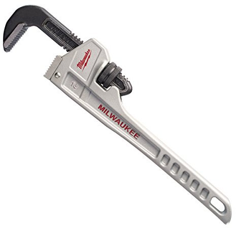 Milwaukee 48 22 7214 14-Inch Aluminium Pipe Wrench - Red/Black/Silver