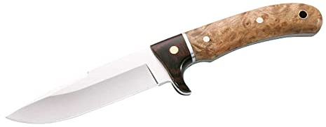 Herbertz Unisex – vuxen kniv bälteskniv rot trä total längd: 22,2 cm, grå, M