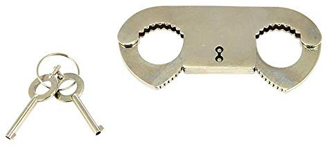 Erotic Fashion Cuffs, Silber Metall justierbar, 1er-Pack (1 x 1 Stück)