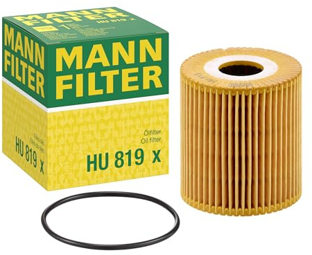 Mann Filter HU 819 x Cartridge Oil Filter Replacement Compatible With Volvo (USA) C70 (1999-2002), C70 Convertible (2003-2004), S40 (2000-2004), S60 (2001-2005), S60 2.5T (2006-2009), S70 (1999)