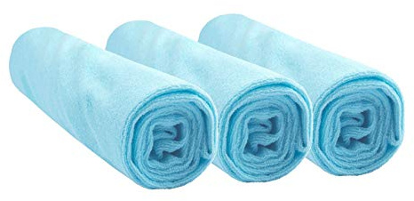 Easy Dort Set mit 3 Schutzhüllen für Wickelauflagen, 50 x 70/50 x 80 cm, aus Baumwolle, türkis