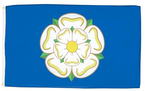 AZ FLAG Flagge Grafschaft Yorkshire 150x90 cm Polyester 100D 2 Ösen | Für innen und außen dekorative Flagge doppelte Nähte und verstärkte Kanten mit Metallösen 100D Polyester