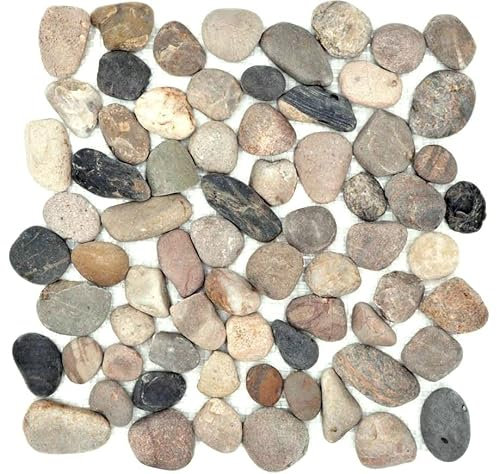 Ciottolo Di Fiume A Cupola Ciottolo Di Fiume Beige Grigio Nero Ciottolo Di Fiume Ciottolo Mosaico Soggiorno Cucina Piastrelle Specchio Cucina Doccia Schermo