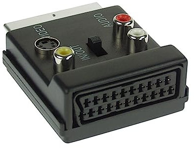 InLine 89959C - Cavo di interfaccia e adattatore (20pin scart Plug, 2 x Scart Beech,3 x RCA Jack, 1 x S-VHS Socket, Maschio/Femmina, 0,2 m, Nero)