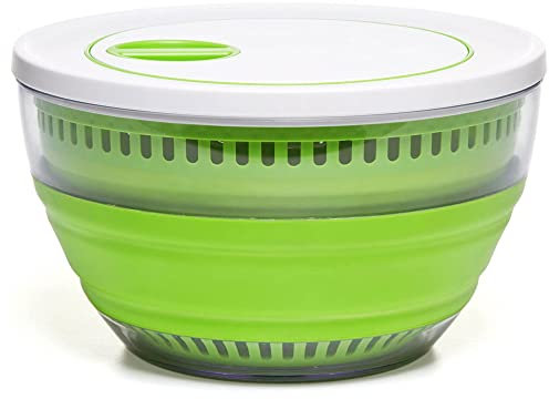 PrepWorks 4 Qt Collapsible Salad Spinner for Quick Salad Washing and Drying