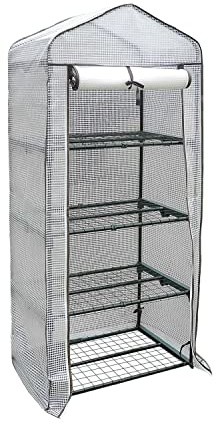 Papillon Serre recouverte PVC 4 étagères cm 69x49x157