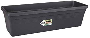 Elho Green Basics Trough 60 - Fioriera per Balcone esterno - Ø 58.3 x H 14.0 cm - Nero/Living Black