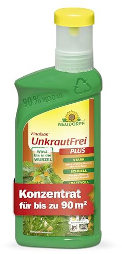 Neudorff Finalsan UnkrautFrei Plus – Kraftvoller, schnell wirkender Unkrautvernichter, der bis in die Wurzel wirkt. Konzentrat für 90 m², 500 ml