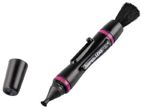 Hama Pinceau de nettoyage pour objectif (Lenspen) MicroPro II (pour le nettoyage des lentilles et des filtres, 9 cm de long, Lenspen) Noir/Violet