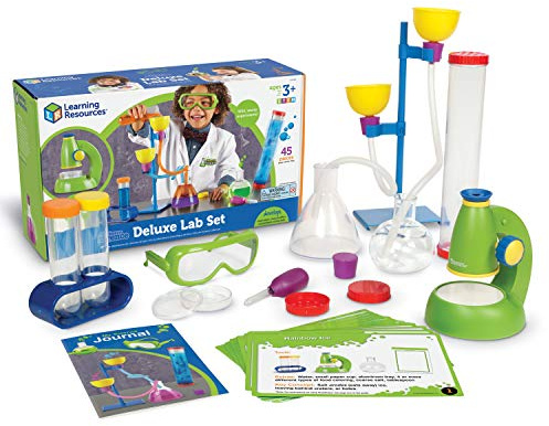Learning Resources Primary Science Deluxe Lab Set - 45 Pieces, Ages 3+, Preschool Science Kit Toys, STEM Toys, Experiments for Kids