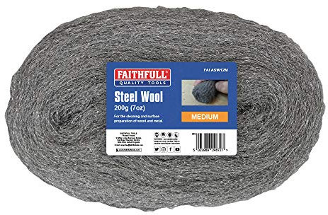 Faithfull Steel Wire Wool 200g Grit: MEDIUM